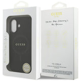 Husa pentru iPhone 17, Guess Saffiano Classic Logo MagSafe (GUHMP17SPSAHMCK), negru
