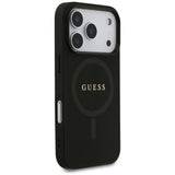 Husa pentru iPhone 17 Pro, Guess Saffiano Classic Logo MagSafe (GUHMP17LPSAHMCK), negru