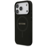 Husa pentru iPhone 17 Pro Max, Guess Saffiano Classic Logo MagSafe (GUHMP17XPSAHMCK), negru