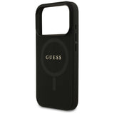 Husa pentru iPhone 17 Pro Max, Guess Saffiano Classic Logo MagSafe (GUHMP17XPSAHMCK), negru