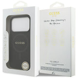 Husa pentru iPhone 17 Pro Max, Guess Saffiano Classic Logo MagSafe (GUHMP17XPSAHMCK), negru