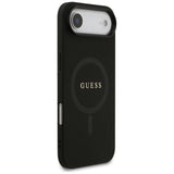 Husa pentru iPhone 17 Air, Guess Saffiano Classic Logo MagSafe (GUHMP17MPSAHMCK), negru