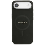Husa pentru iPhone 17 Air, Guess Saffiano Classic Logo MagSafe (GUHMP17MPSAHMCK), negru