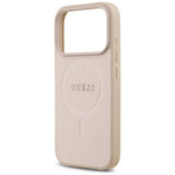 Husa pentru iPhone 17 Pro Max, Guess Saffiano Classic Logo MagSafe (GUHMP17XPSAHMCP), roz
