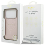 Husa pentru iPhone 17 Pro Max, Guess Saffiano Classic Logo MagSafe (GUHMP17XPSAHMCP), roz