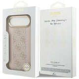 Husa pentru iPhone 17 Air, Guess Hardcase 4G Stripe MagSafe (GUHMP17MPG4SEMCP), roz