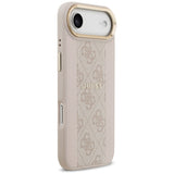 Husa pentru iPhone 17 Air, Guess Hardcase 4G Stripe MagSafe (GUHMP17MPG4SEMCP), roz