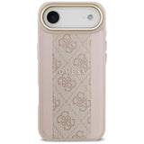 Husa pentru iPhone 17 Air, Guess Hardcase 4G Stripe MagSafe (GUHMP17MPG4SEMCP), roz