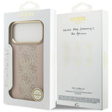 Husa pentru iPhone 17 Pro Max, Guess Hardcase 4G Stripe MagSafe (GUHMP17XPG4SEMCP), roz
