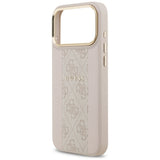 Husa pentru iPhone 17 Pro Max, Guess Hardcase 4G Stripe MagSafe (GUHMP17XPG4SEMCP), roz