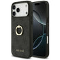 Husa pentru iPhone 17 Pro Max, Guess Hardcase 4G Ring Stand (GUHCP17X4GMRGR), negru