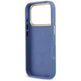 Husa pentru iPhone 17 Pro, Guess Hardcase 4G Stripe MagSafe (GUHMP17LPG4SEMCB), albastru