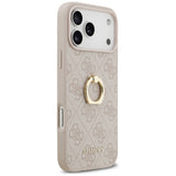 Husa pentru iPhone 17 Pro Max, Guess Hardcase 4G Ring Stand (GUHCP17X4GMRPI), roz