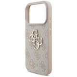 Husa pentru iPhone 17 Pro, Guess Hardcase 4G Classic Logo cu Strap (GUHCP17LP4GMGSP), roz