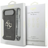 Husa pentru iPhone 17 Air, Guess Hardcase 4G Classic Logo cu Strap (GUHCP17MP4GMGSK), negru