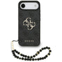 Husa pentru iPhone 17 Air, Guess Hardcase 4G Classic Logo cu Strap (GUHCP17MP4GMGSK), negru