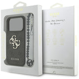Husa pentru iPhone 17 Pro, Guess Hardcase 4G Classic Logo cu Strap (GUHCP17LP4GMGSK), negru