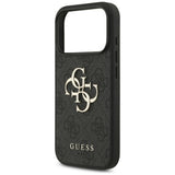 Husa pentru iPhone 17 Pro, Guess Hardcase 4G Classic Logo cu Strap (GUHCP17LP4GMGSK), negru