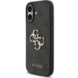 Husa pentru iPhone 17, Guess Hardcase 4G Classic Logo cu Strap (GUHCP17SP4GMGSK), negru