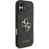 Husa pentru iPhone 17, Guess Hardcase 4G Classic Logo cu Strap (GUHCP17SP4GMGSK), negru