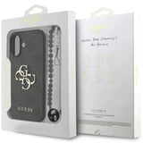 Husa pentru iPhone 17, Guess Hardcase 4G Classic Logo cu Strap (GUHCP17SP4GMGSK), negru