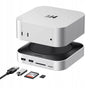 Hub USB UGREEN Docking station CM841 (65487), pentru Mac Mini M4, USB-C to 5x USB, 2x USB-C, SD/TF, M2 NVMe, 10Gbps, 8TB, 4cm, gri