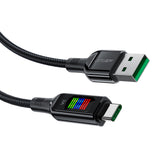 Cablu Acefast de date (C7-04), USB to Type-C, Incarcare rapida, 3A, Braided Nylon, 25.000 Bends, 1.2m, negru