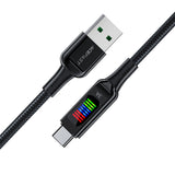 Cablu Acefast de date (C7-04), USB to Type-C, Incarcare rapida, 3A, Braided Nylon, 25.000 Bends, 1.2m, negru