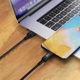 Cablu Acefast de date (C7-04), USB to Type-C, Incarcare rapida, 3A, Braided Nylon, 25.000 Bends, 1.2m, negru