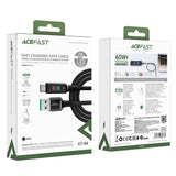 Cablu Acefast de date (C7-04), USB to Type-C, Incarcare rapida, 3A, Braided Nylon, 25.000 Bends, 1.2m, negru