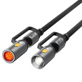 Cablu Acefast de date (J4), Multifunction, Incarcare rapida, Type-C/LED Light to Type-C/Cigarette Lighter, 60W, 3A, 1.2m, negru