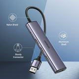 Hub USB UGREEN CM473 (20805), USB to Type-C, 4x USB, 5Gbps, gri