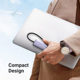 Hub USB UGREEN CM473 (20805), USB to Type-C, 4x USB, 5Gbps, gri