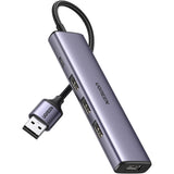 Hub USB UGREEN CM473 (20805), USB to Type-C, 4x USB, 5Gbps, gri