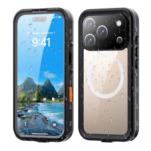 Husa pentru iPhone 17 Pro, ShellBox Waterproof IP68 Case, negru