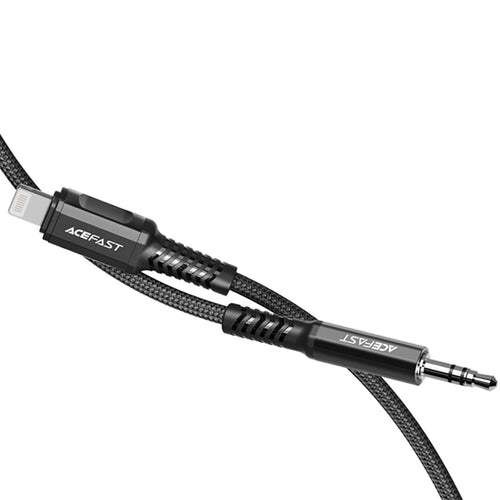 Adaptor Acefast, Audio Cable C1 06 Lightning to Jack 3 5mm Male Apple Hi Fi Plug Play Mfi Certified 1 2m Koff A3d2de