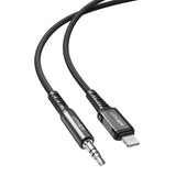 Adaptor Acefast, Audio Cable C1 06 Lightning to Jack 3 5mm Male Apple Hi Fi Plug Play Mfi Certified 1 2m Koff A3d2de