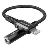 Adaptor Acefast, Audio Cable C1 05 Lightning to Jack 3 5mm Female Apple Hi Fi HD Music Decoding Mfi 0 18m Koff A3d2de
