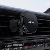 Suport auto Acefast cu Wireless Charging (D31), pentru iPhone, MagSafe, 360° Reglabil, pentru Grila ventilatie, 12V/2A, 15W, negru