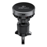 Suport auto Acefast cu Wireless Charging (D40), pentru Grila ventilatie, Prindere magnetica, Ice Cooling, Qi2, USB-C, 15W, gri