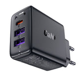 Incarcator retea Acefast (A57), GaN, Incarcare rapida, 2x USB, Type-C, PD35W, Smart Chip, negru