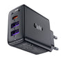 Incarcator retea Acefast (A57), GaN, Incarcare rapida, 2x USB, Type-C, PD35W, Smart Chip, negru
