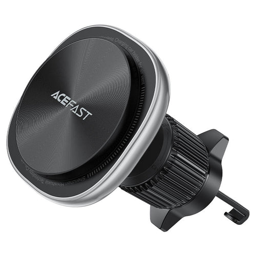 Suport auto Acefast cu Wireless Charging (D41), pentru Grila ventilatie, Prindere magnetica, USB-C, 15W, pentru 4.7, argintiu