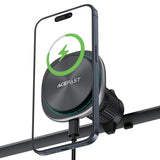 Suport auto Acefast cu Wireless Charging (D41), pentru Grila ventilatie, Prindere magnetica, USB-C, 15W, pentru 4.7, argintiu