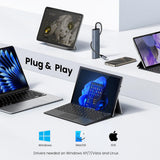 Hub USB UGREEN CM512 (45320), USB-C to 2x USB-C, 2x USB, 1x RJ45 1000Mbps, Plug & Play, 10Gbps Transfer, gri