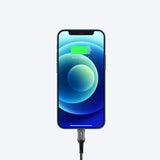 Cablu Acefast de date (C1-02), USB to Lightning, 2.4A, Incarcare rapida, MFi Certification, Nylon Braid, 1.2m, negru