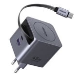 Incarcator retea UGREEN X614 (65822), USB, 2x Type-C, GaN, Incarcare rapidar, 45W, gri