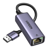 Adaptor UGREEN Ethernet Adapter CM209 (50922), USB to RJ45 LAN Port, Plug & Play, Universal, LED, 1000Mbps, 1Gbps
