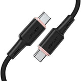 Cablu Acefast de date (C2-03), Type-C to Type-C, 60W, 3A, Incarcare rapida, 1.2m, negru