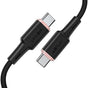 Cablu Acefast de date (C2-03), Type-C to Type-C, 60W, 3A, Incarcare rapida, 1.2m, negru